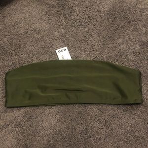 Green bandeau bikini top